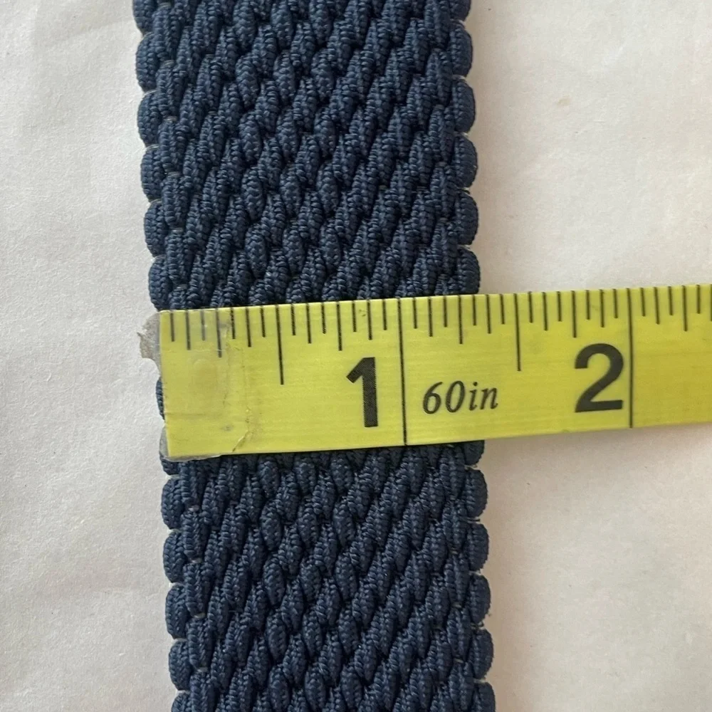 Tommy Bahama Braided Stretch Belt Reversible Tan Navy Men's M / L 32-38 Golf